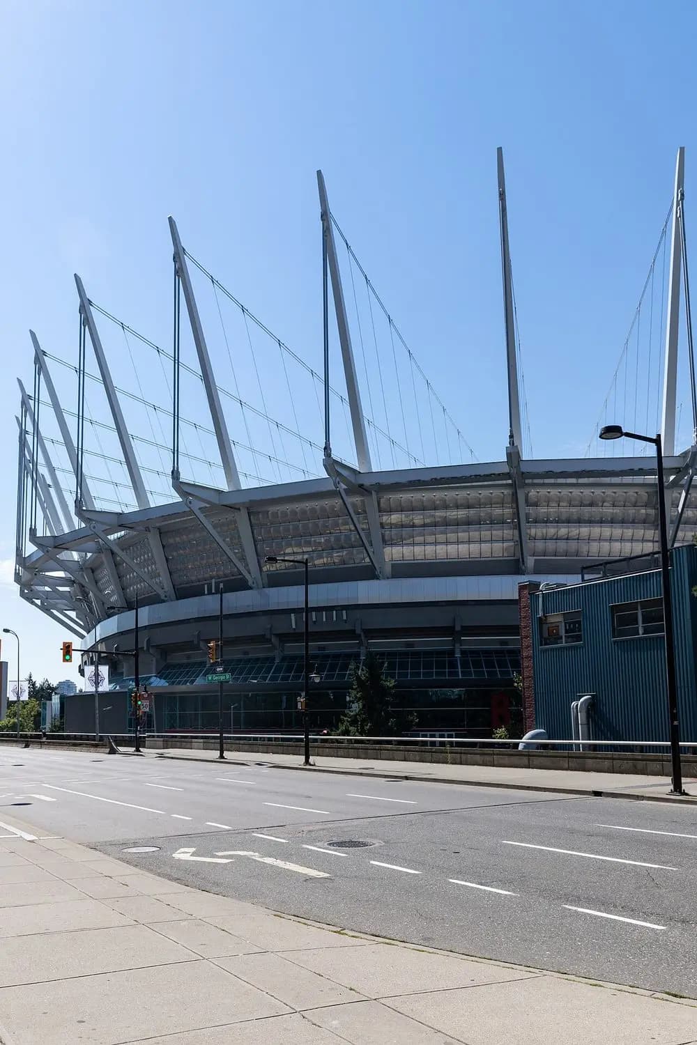 Vista aerea del BC Place en Vancouver